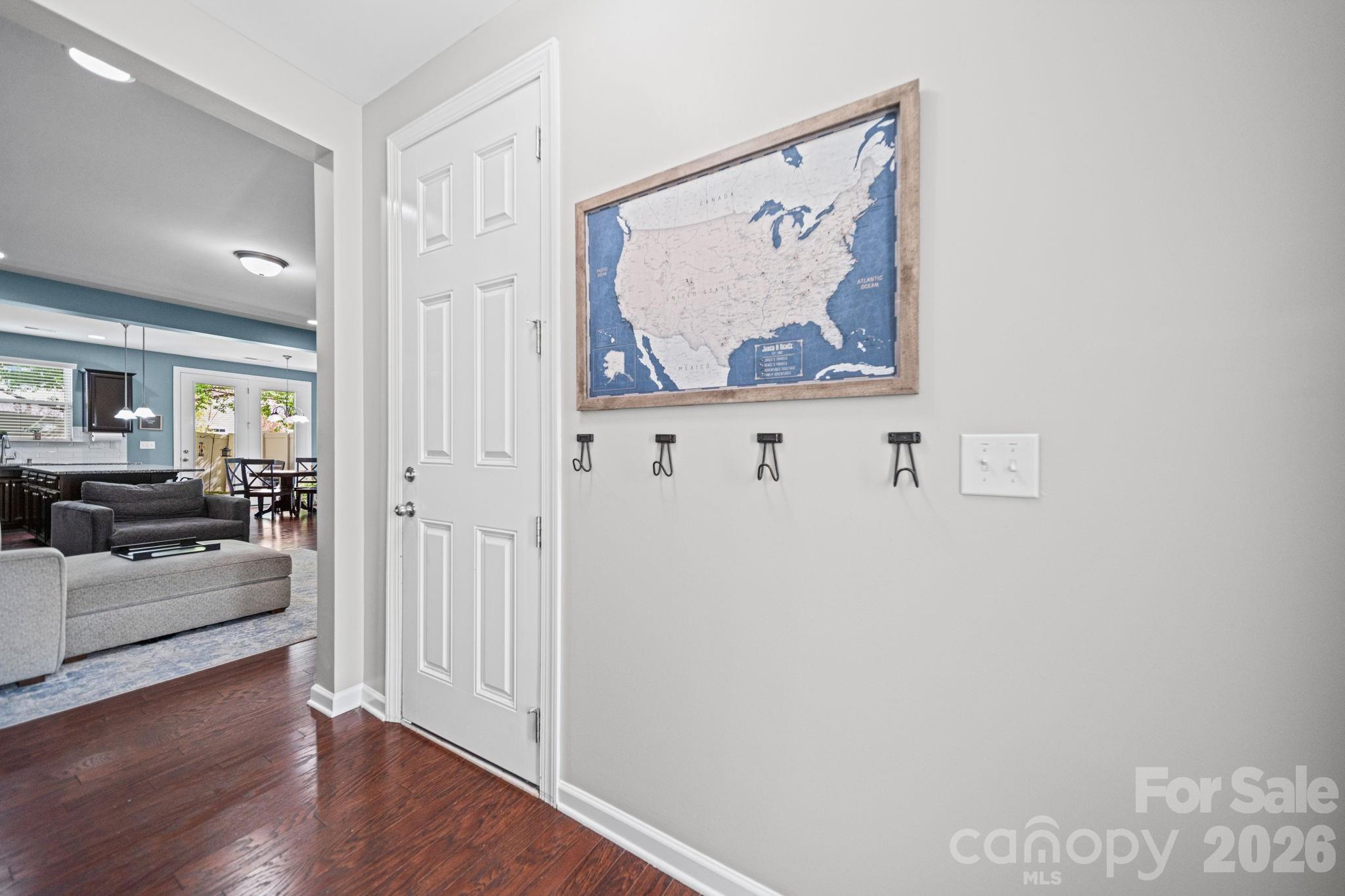 1108 Roderick Drive Fort Mill, SC 29708 - Photo 17 of 39 a view of a hallway with wooden floor and furniture
