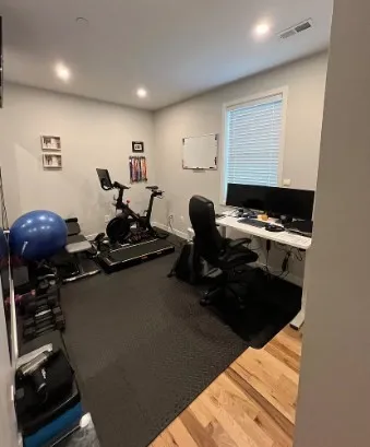 a room with furniture