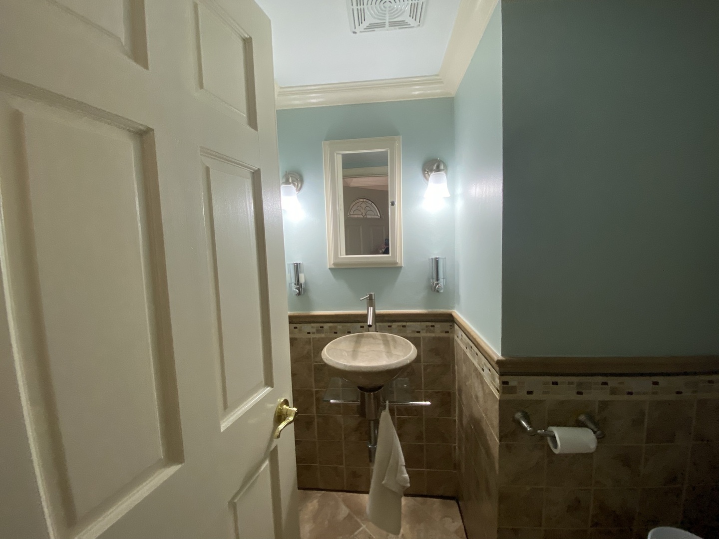 529 Julie Road Bolingbrook, IL 60440 - Photo 3 of 12 a bathroom with a granite countertop sink and a mirror