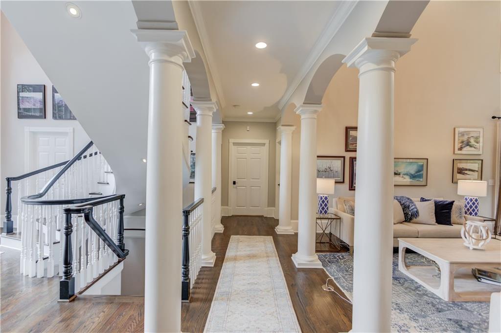 1345 Chandler Road Lawrenceville, GA 30045 - Photo 12 of 97 a view of a hallway with living room and furniture