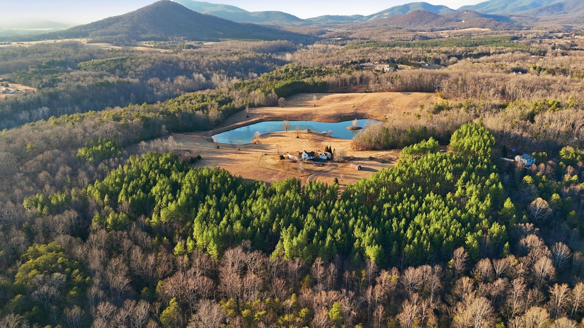 436 Chimney Rock Road Earlysville, VA 22936 - Photo 58 of 61 an aerial view of residential houses with outdoor space and trees
