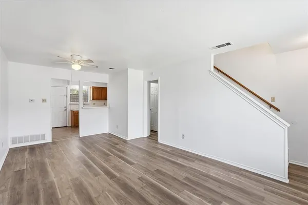 a view of a kitchen with a sink and a kitchen