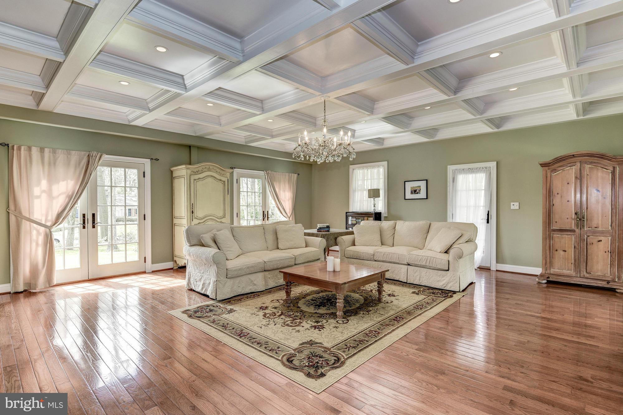 14511 Carrolton Road Rockville, MD 20853 - Photo 7 of 30 Great Room with Coffered Ceiling