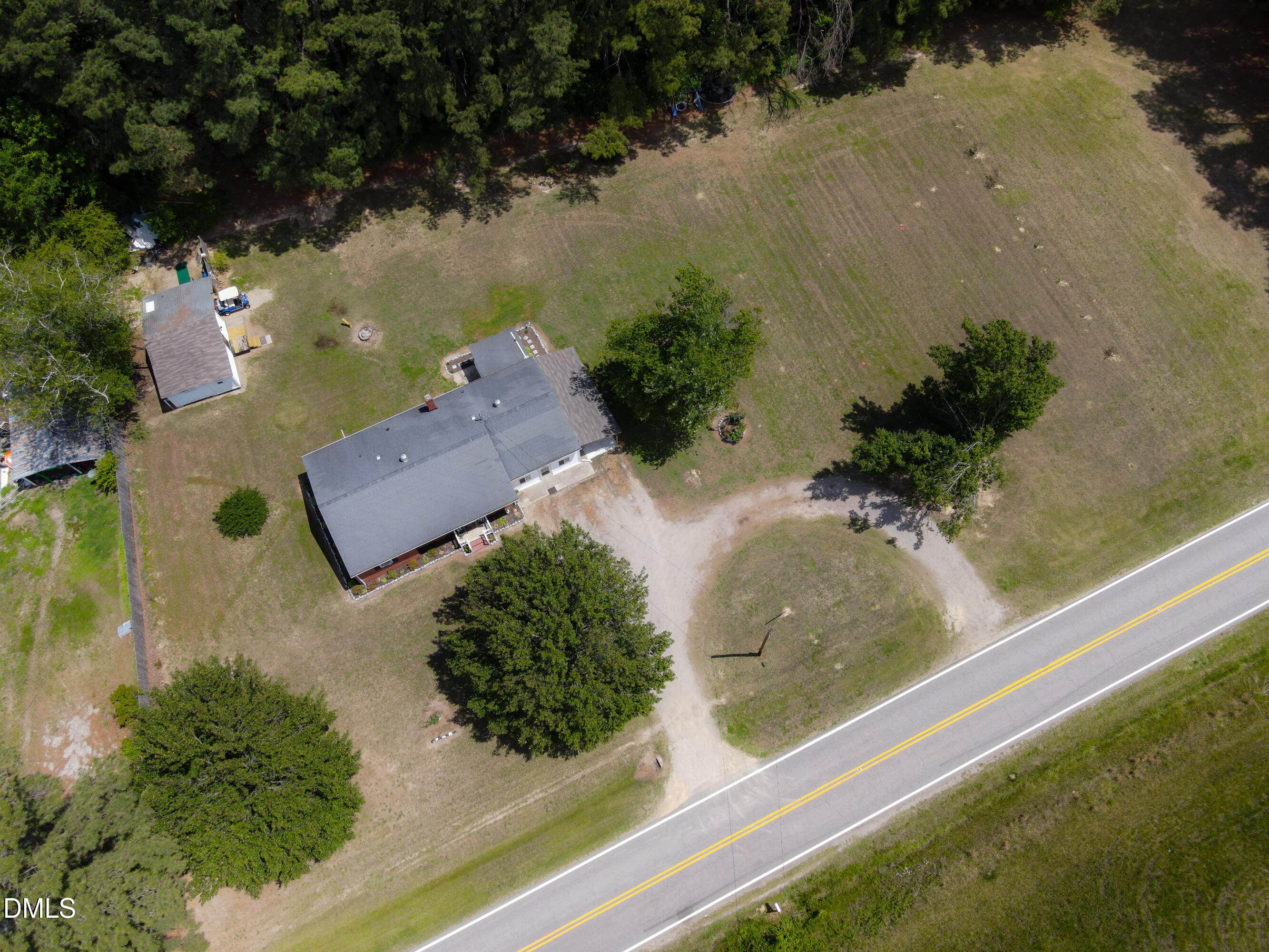 4967 Highway 581 Spring Hope, NC 27882 - Photo 36 of 44 an aerial view of residential houses with outdoor space