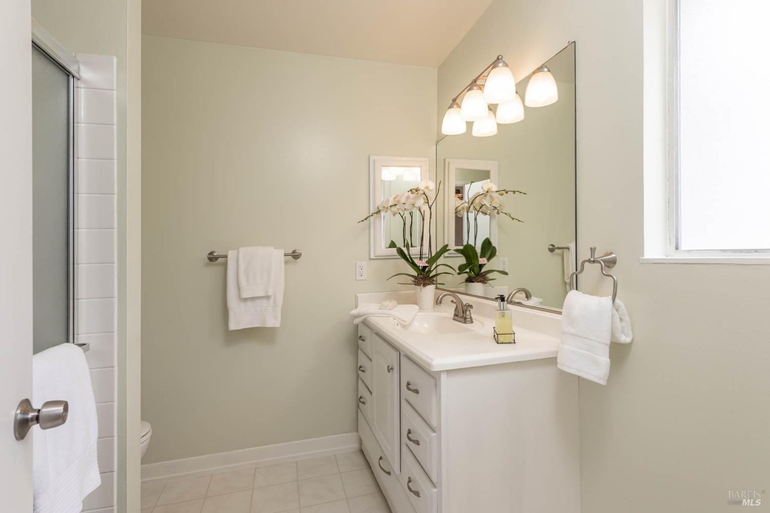 2454 Dunaway Drive Santa Rosa, CA 95403 - Photo 17 of 17 a bathroom with a sink vanity and a mirror