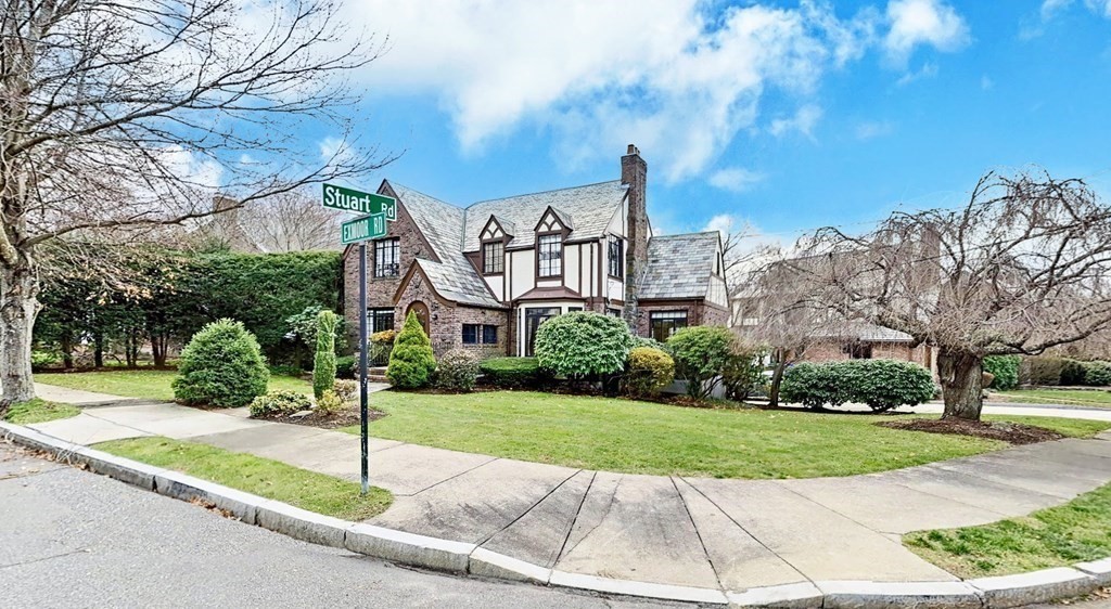 3 Exmoor Road Newton, MA 02459 - Photo 2 of 41 a front view of a building with garden