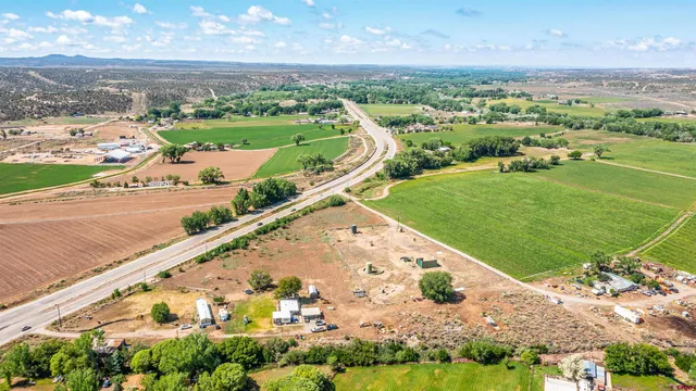 a living room with furniture and a ceiling fan