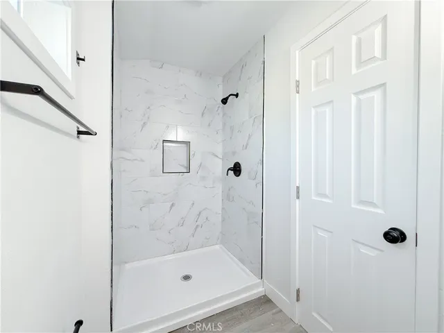 a bathroom with a tub