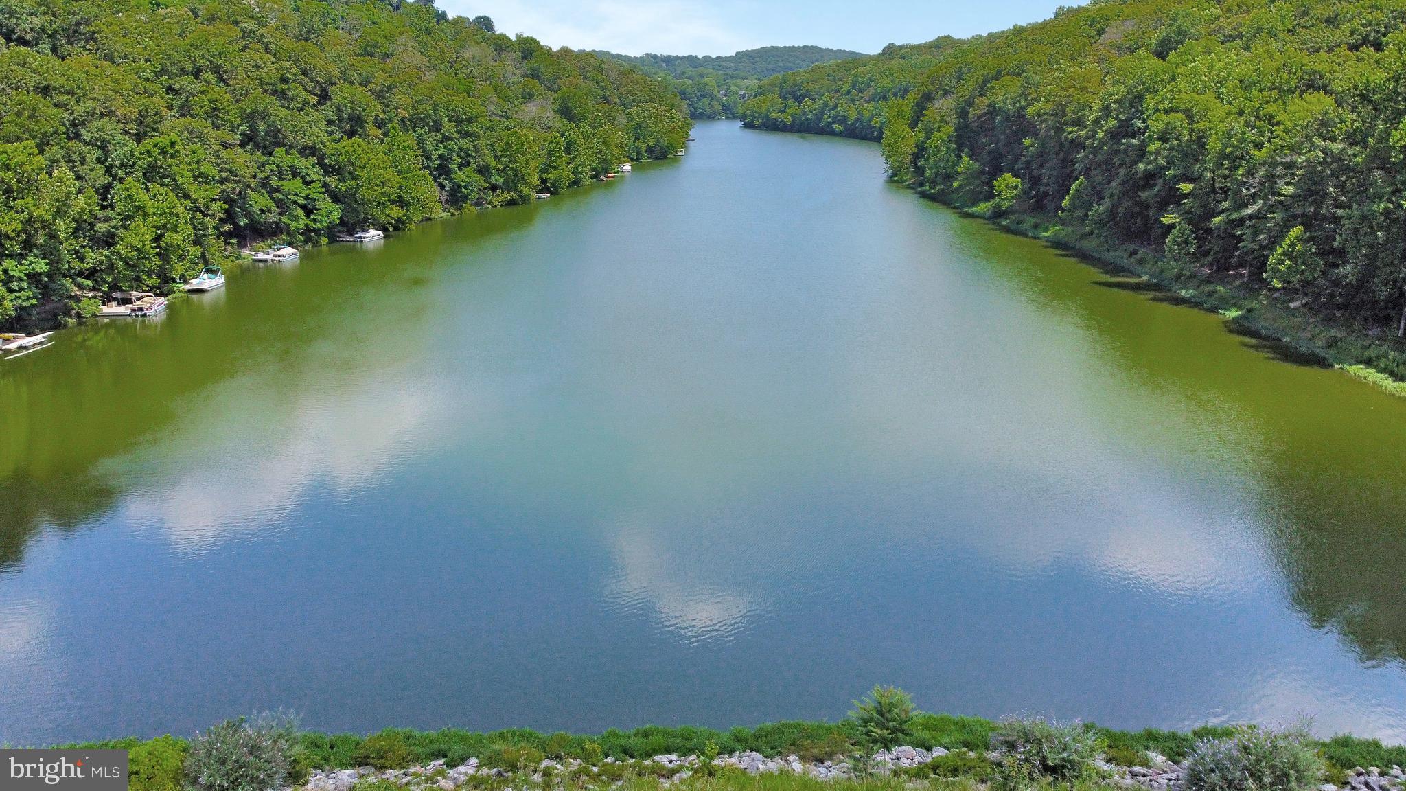 5920 Pecking Stone Street New Market, MD 21774 - Photo 55 of 72 an aerial view of a house with a yard and lake view