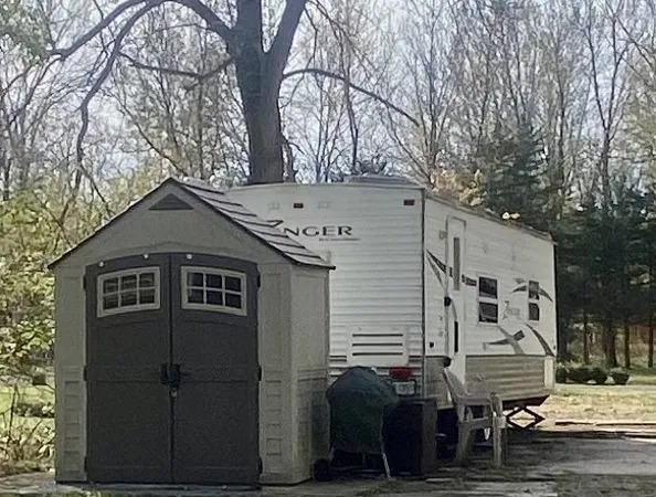 a front view of a house with garage