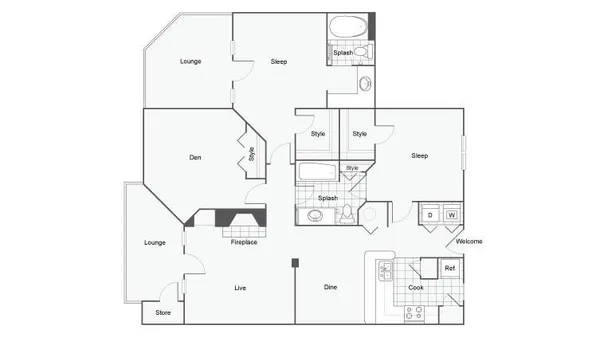 $2,389 | 2103 Asbury Square, Unit 2203, Atlanta, GA 30346