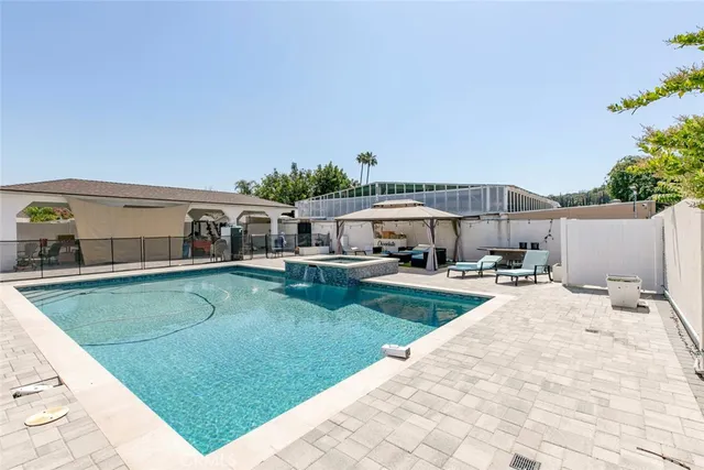 a view of a room with entertaining space