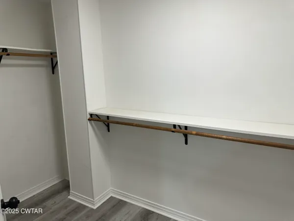 a close view of closet