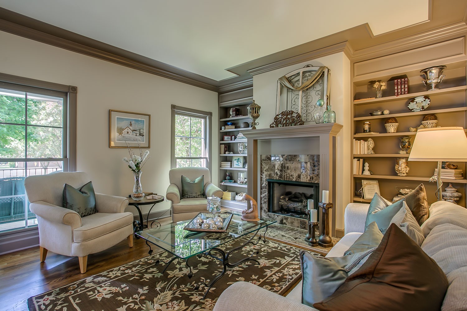 128 Deejay Drive Franklin, TN 37064 - Photo 17 of 50 a living room with furniture and a fireplace