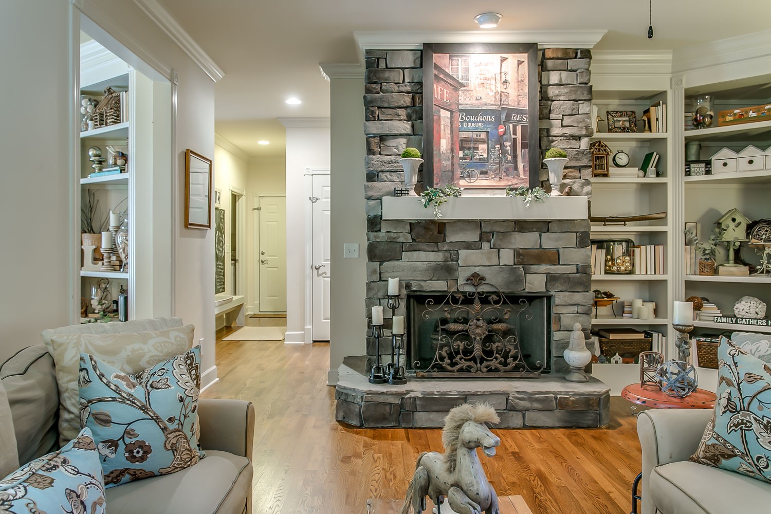 128 Deejay Drive Franklin, TN 37064 - Photo 21 of 50 a living room with furniture and a fireplace