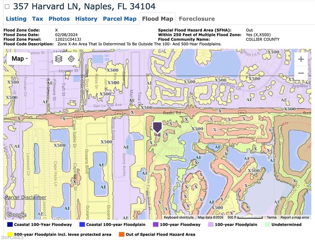 357 Harvard Lane Naples, FL 34104 - Photo 44 of 44 Flood Map