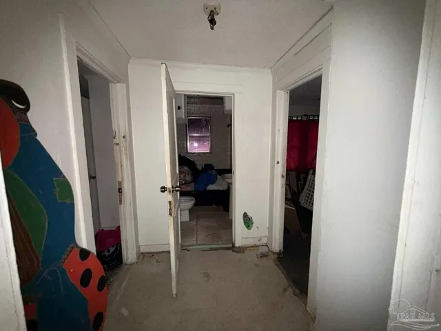 wooden floor and closet in a small space