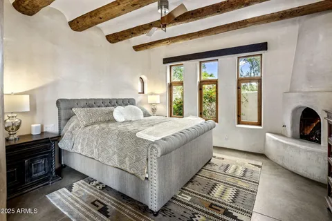 a close view of a fireplace