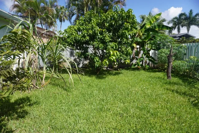 a view of yard with green space