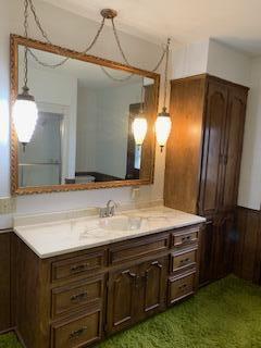 1809 West 19th Plainview, TX 79072 - Photo 17 of 34 a bathroom with a sink and a mirror