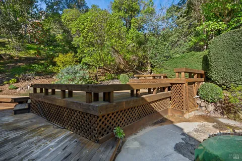 a outdoor living space with furniture and a potted plant
