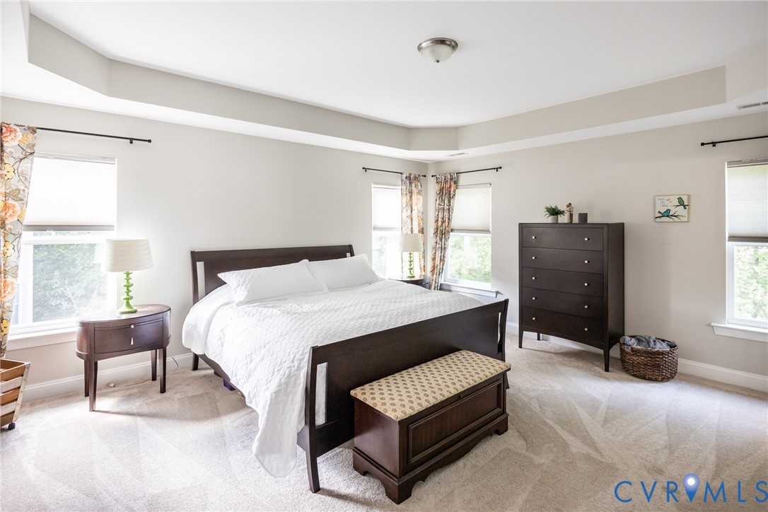 15206 Blackrail Road Chesterfield, VA 23832 - Photo 27 of 50 a bedroom with a bed a chair and a large window