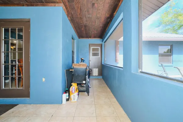 a view of a livingroom with wooden floor