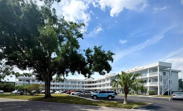 a view of an outdoor space with trees