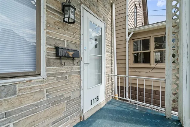 a view of front door of house