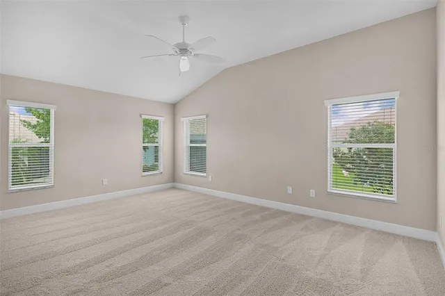 an empty room with an entryway