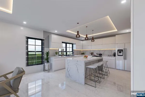 a kitchen with sink cabinets and window