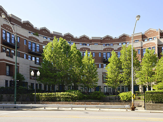 a front view of a building
