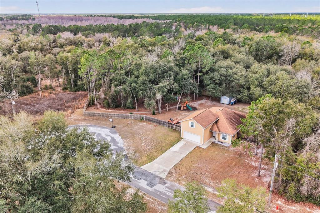 30 Deer Trail Circle Bronson, FL 32621 - Photo 52 of 55 an aerial view of a house with a yard