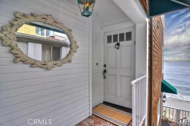 a view of front door of house