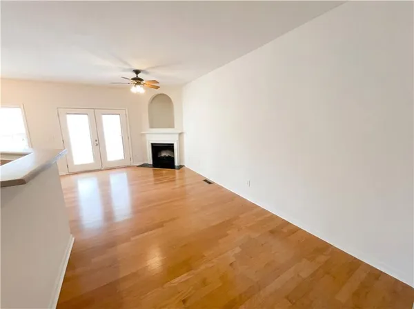 a view of a livingroom with a fireplace