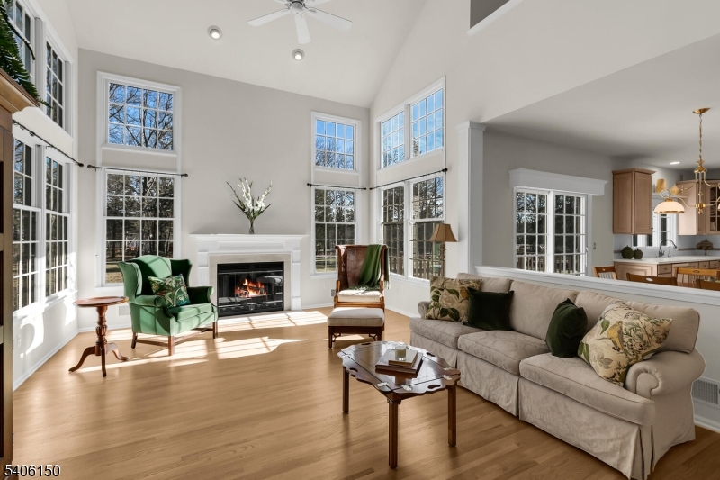 842 Madison Avenue Bridgewater, NJ 08807 - Photo 14 of 50 a living room with furniture a fireplace and a large window