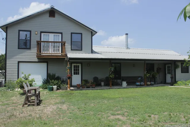 a house view with a garden space