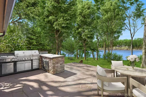 a house view with a garden space