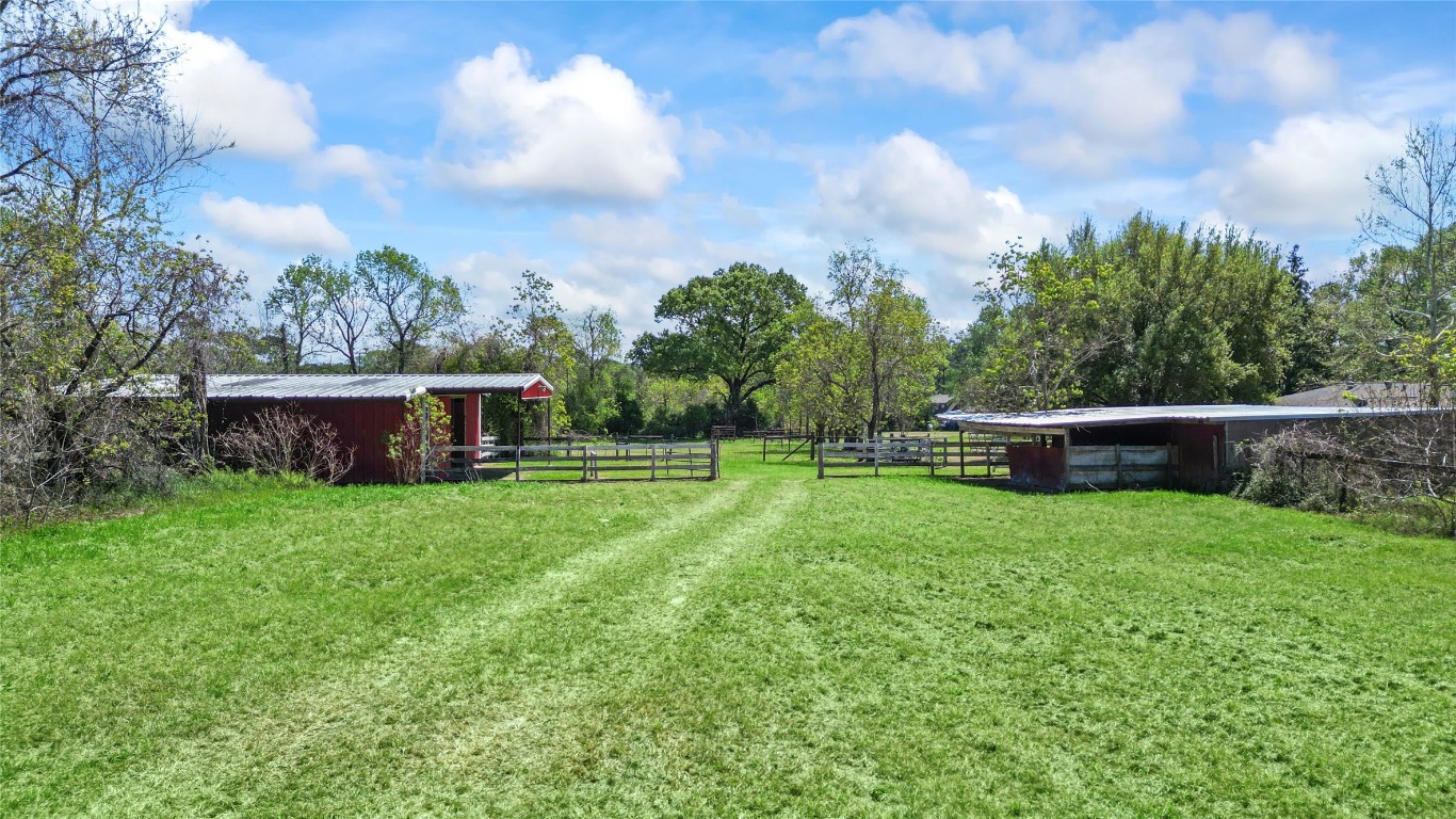 187 Watson Lake Road Huntsville, TX 77340 - Photo 2 of 25 a view of a garden with wooden fence
