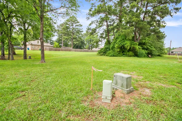 a view of a park with a slide