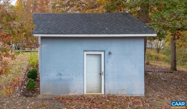 a backyard of a house