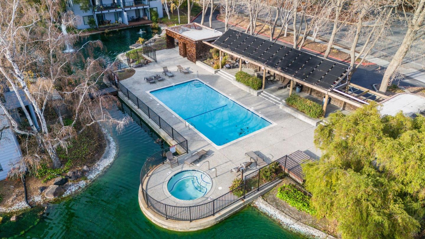 905 West Middlefield Road, Unit 923 Mountain View, CA 94043 - Photo 32 of 38 swimming pool with outdoor seating and yard