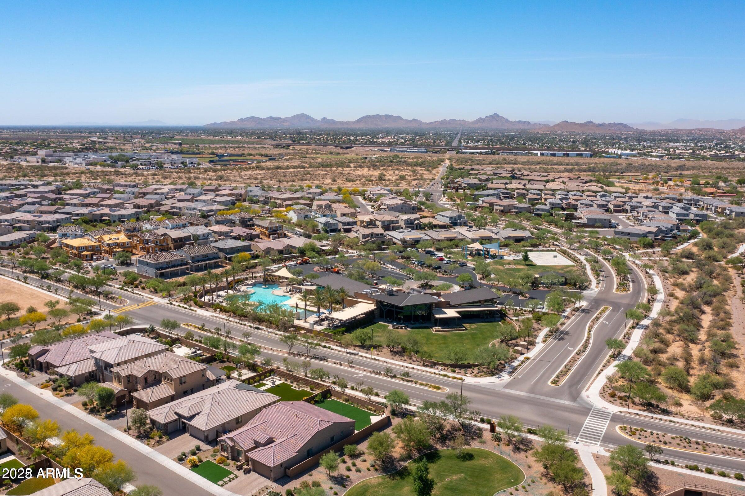 2852 East Robin Lane Phoenix, AZ 85050 - Photo 37 of 58 an aerial view of residential houses with outdoor space