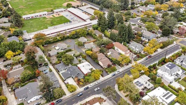 an aerial view of a city