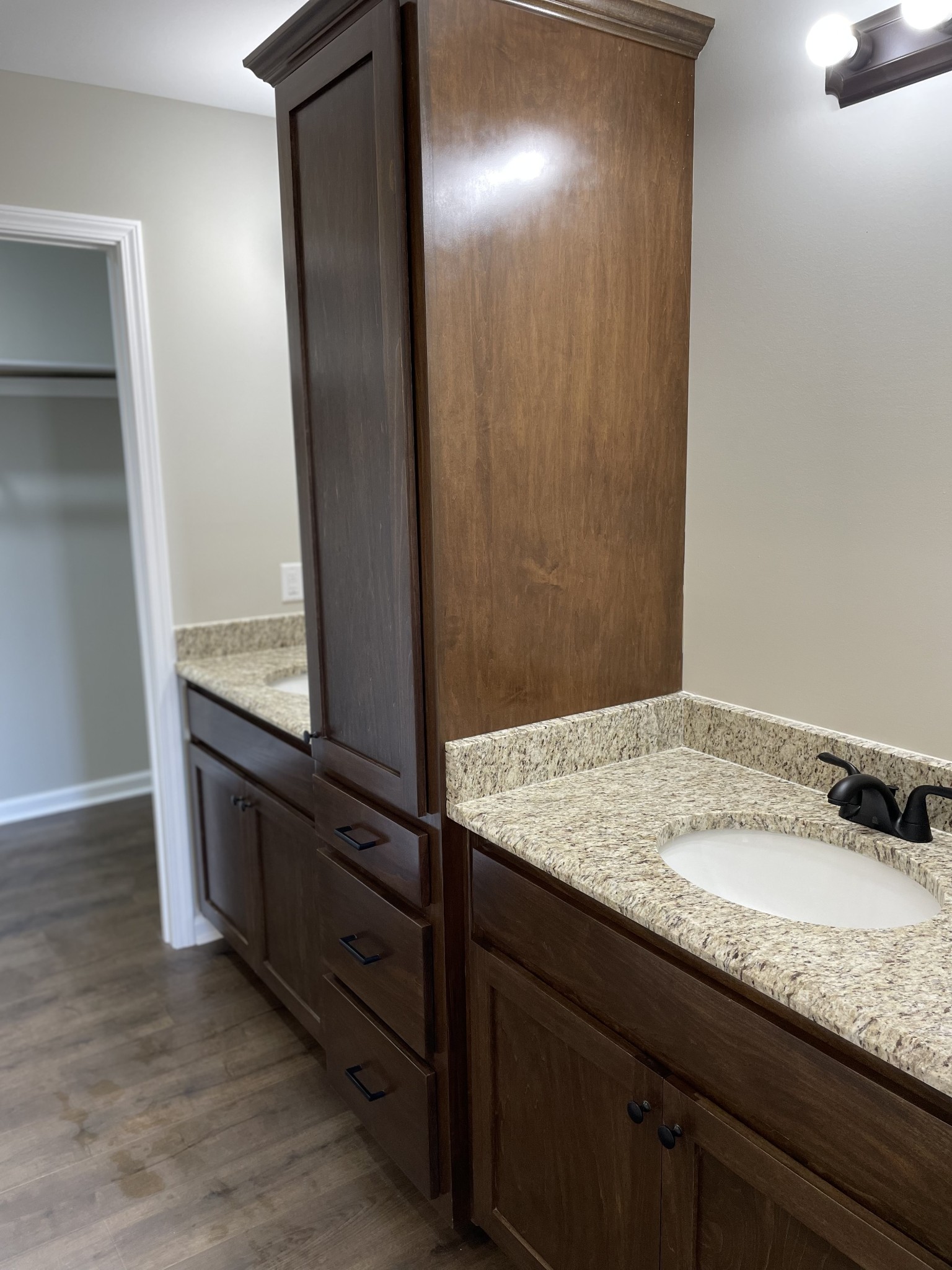 1185 Coleytown Road Lafayette, TN 37083 - Photo 13 of 20 a bathroom with a granite countertop sink and a mirror