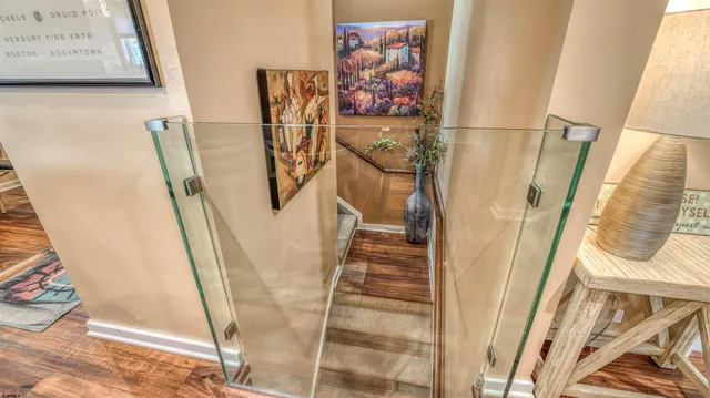 a view of an entryway with staircase