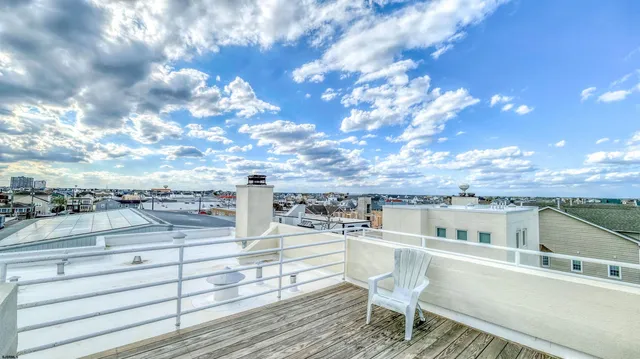 a balcony with an ocean view