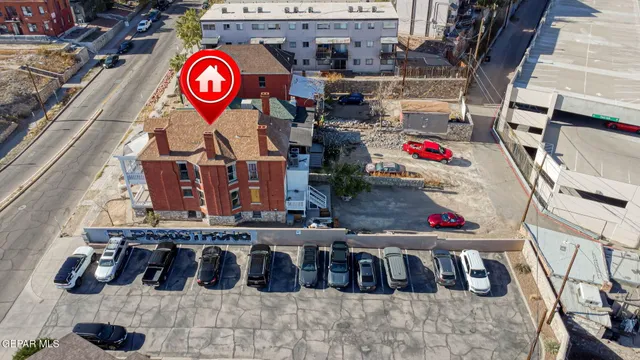 an aerial view of a city