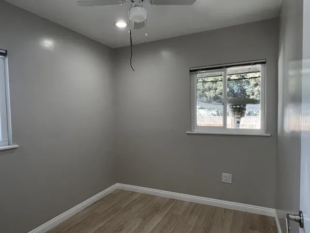 an empty room with a window