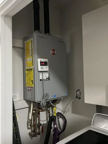 a close view of washer and dryer